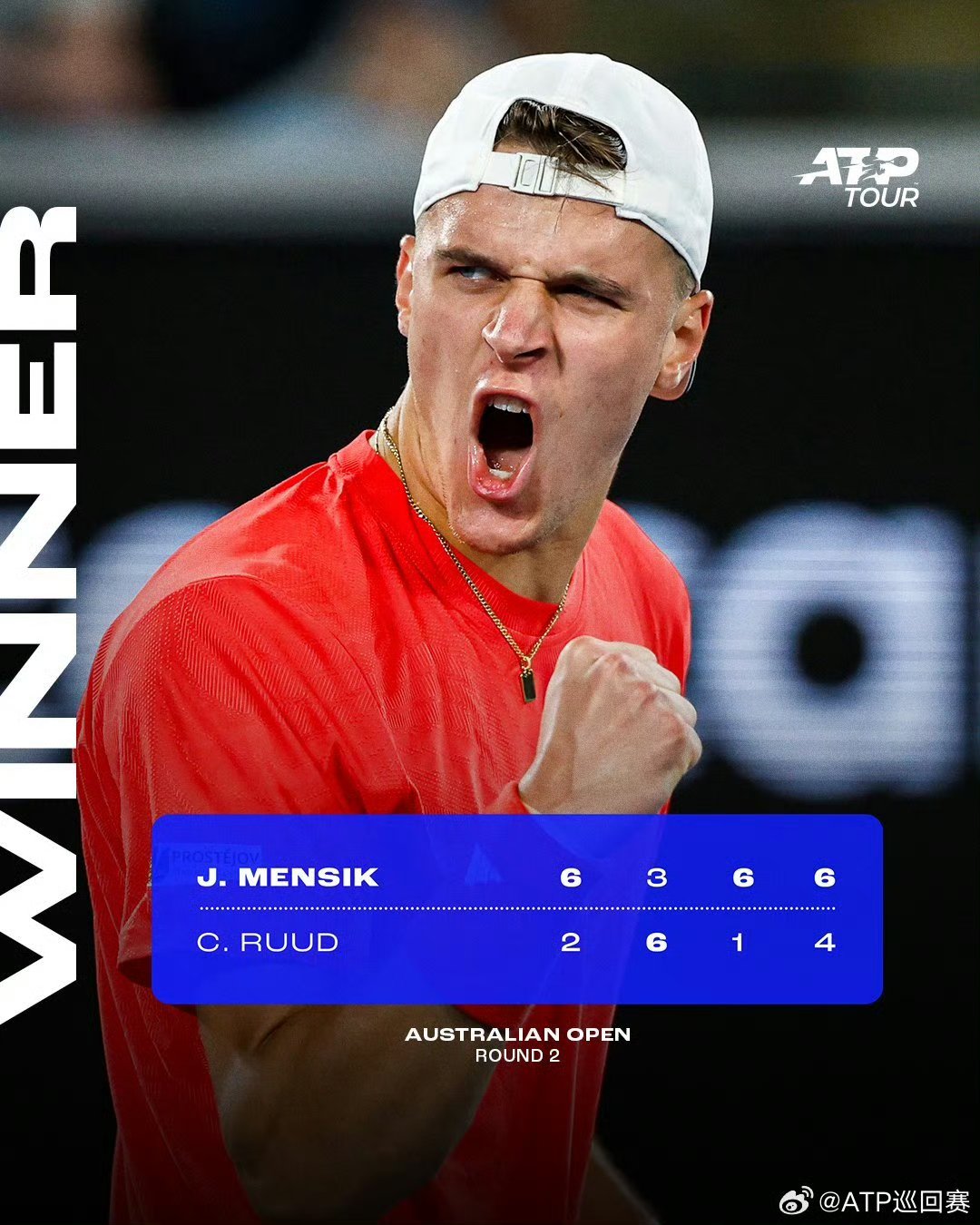 美网鏖战澳网，鲁德高光表现